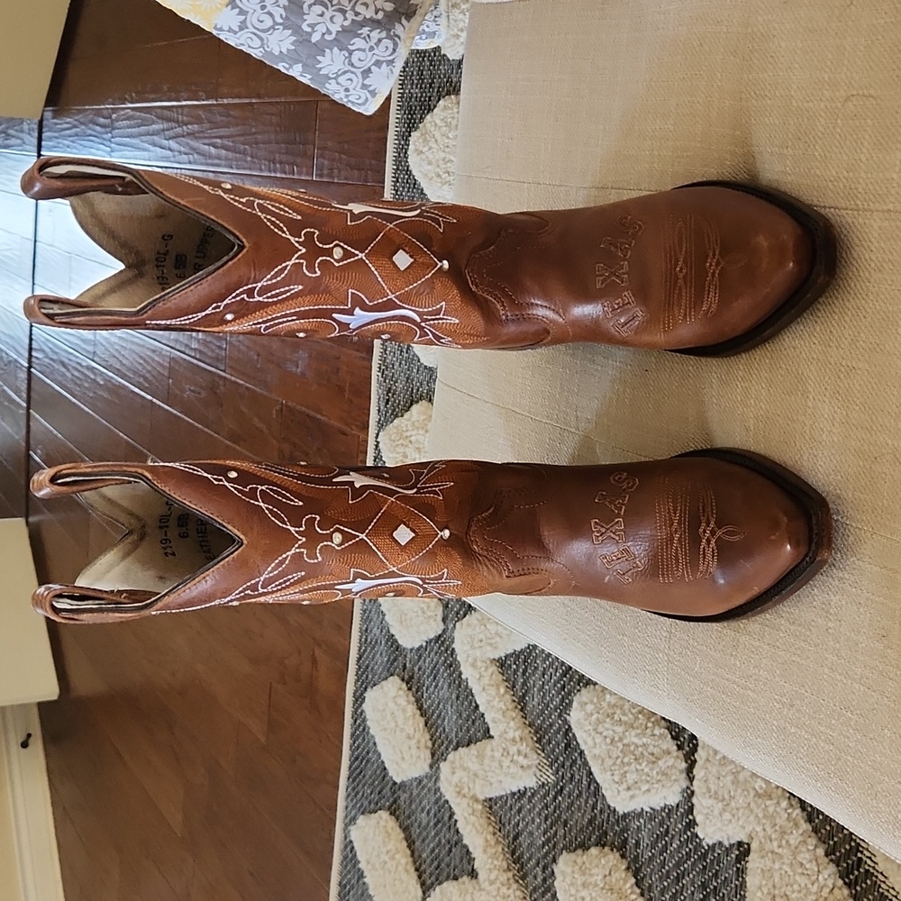 Women's leather Cowboy Boots